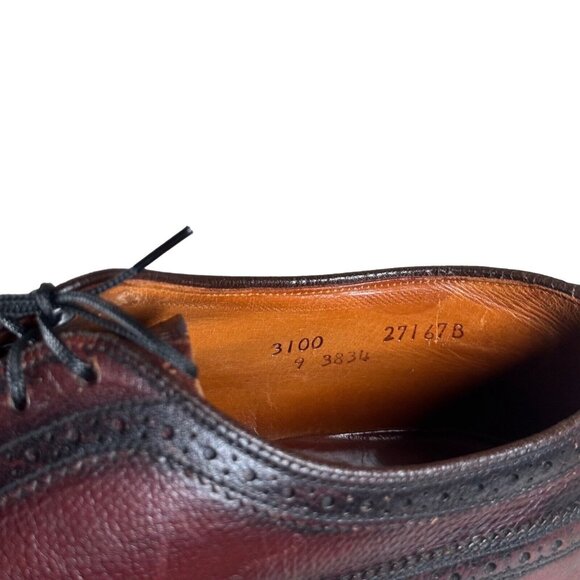 Vintage The‎ Florsheim Shoe Custom Grade Burgundy Wingtip Oxford - Men\'s Size 11 main image 8